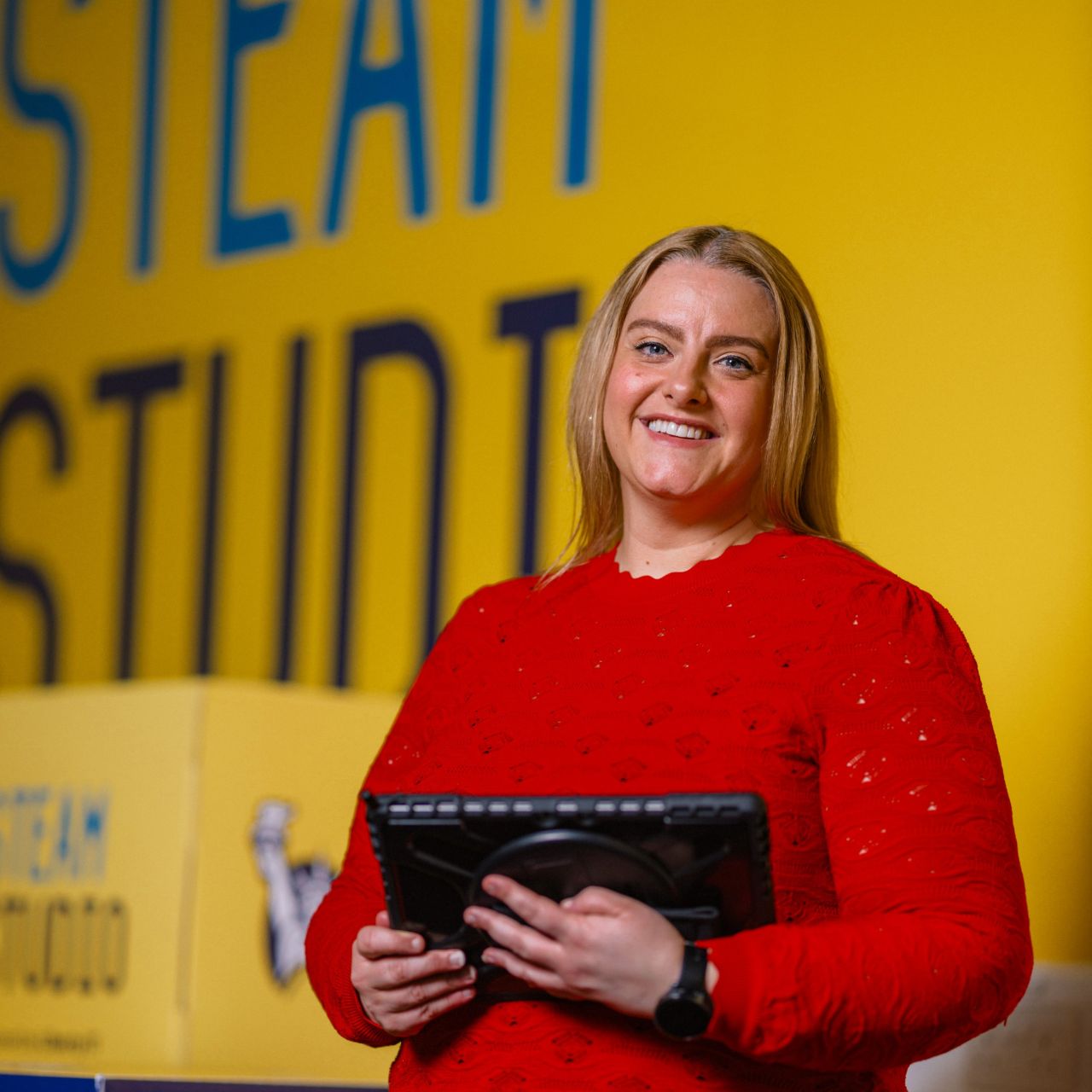Laura smiling at STEAM Studio